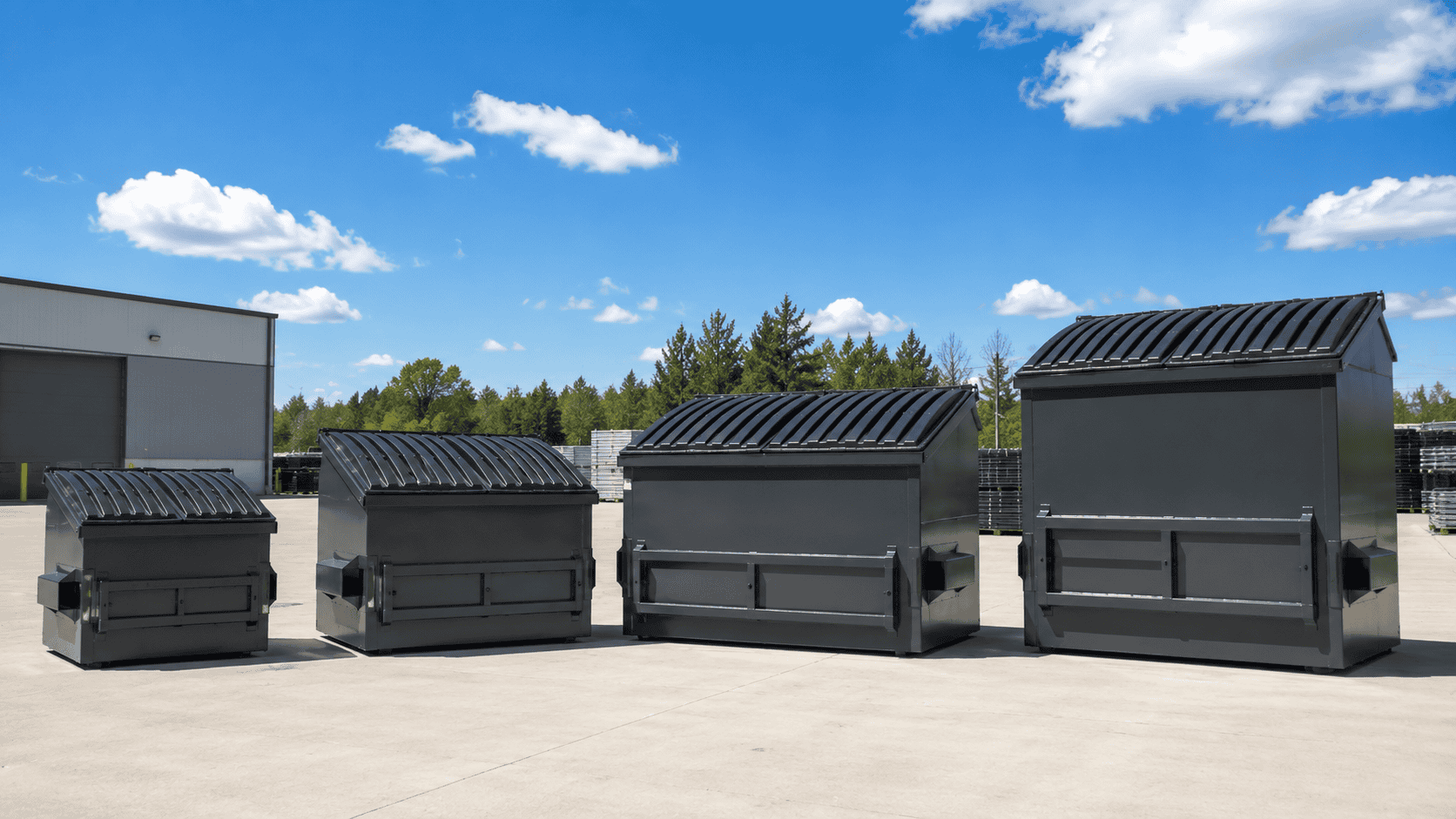 Vente de bacs à vidange commerciaux neufs 2 à 8 verges — Lac-Étchemin, Beauce